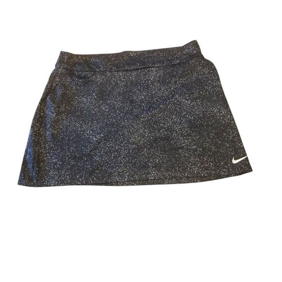 Nike Dri-Fit Womens Black White Dot Print Speckled Pockets Golf Skort Size XL - Picture 1 of 5
